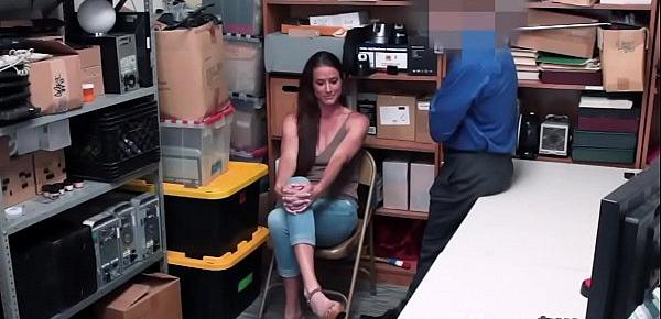  Shoplyfter bouncing off her pussy on top of the LP Officers cock!